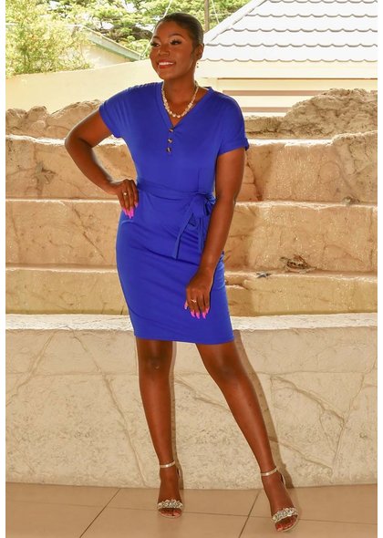 GETS ORAIN- Cap Sleeve Sheath Dress