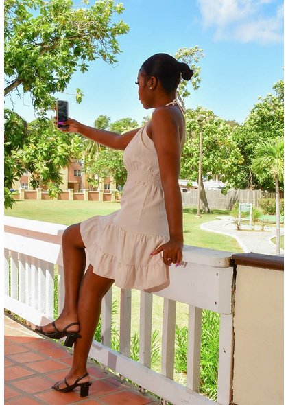 GETS ORIM- Halter Tiered Dress
