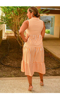 GETS ORLIN- Striped Maxi Dress