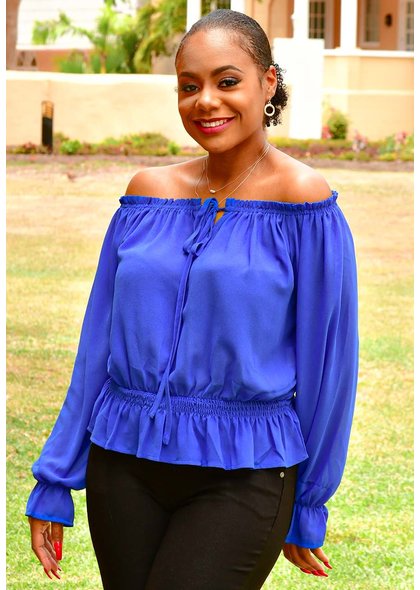 ARIA VOMO- Off Shoulder Long Sleeve Top