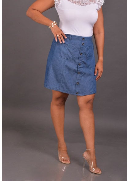 ROBERT LOUIS Short Denim  Skirt with Pockets