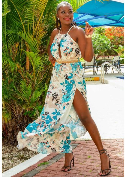 LULUNICO KATEY- Floral Print Thin Strap Dress