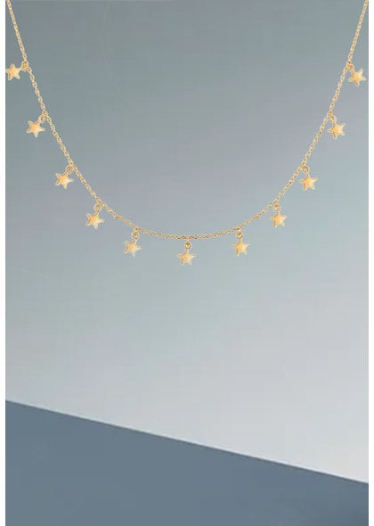DH Accessories Short Necklace with Small Stars