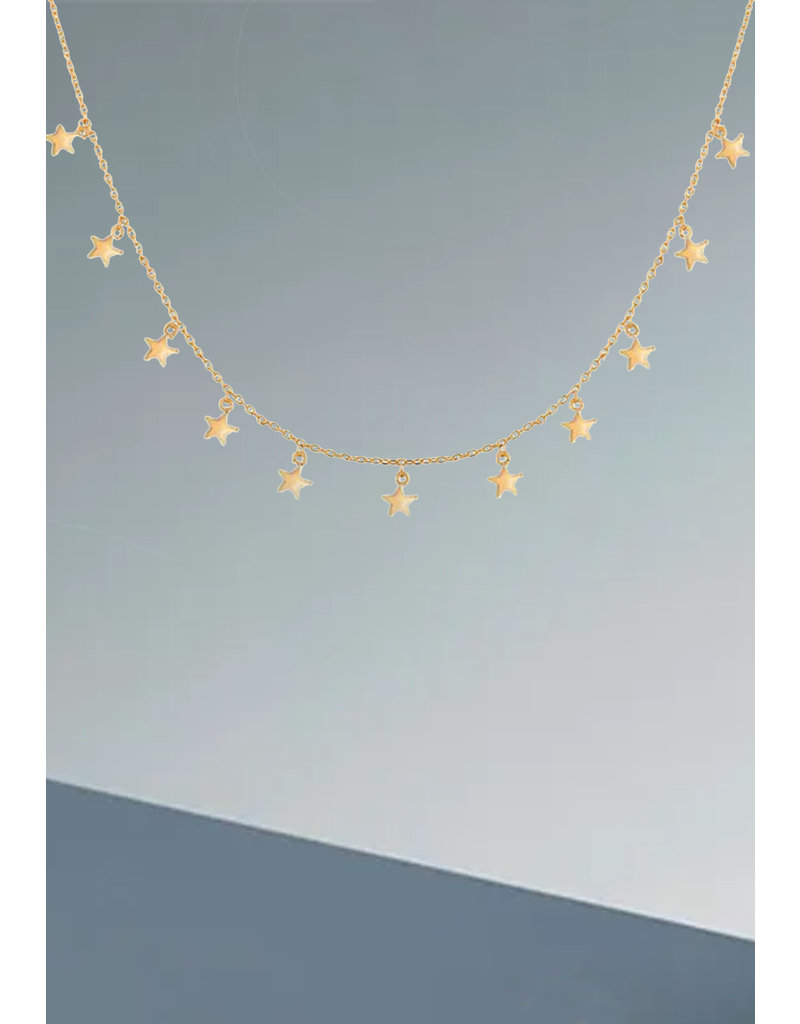 DH Accessories Short Necklace with Small Stars