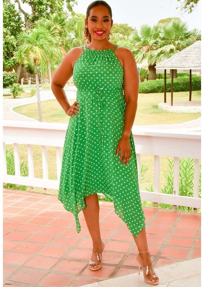 Maison Tara FISSA- Strappy Polka Dot Dress
