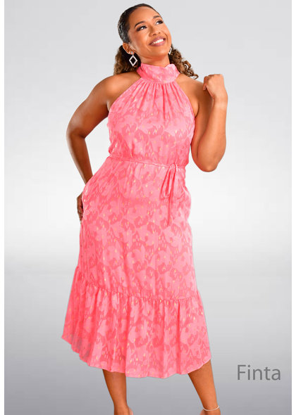 FINTA- Printed Halter Dress