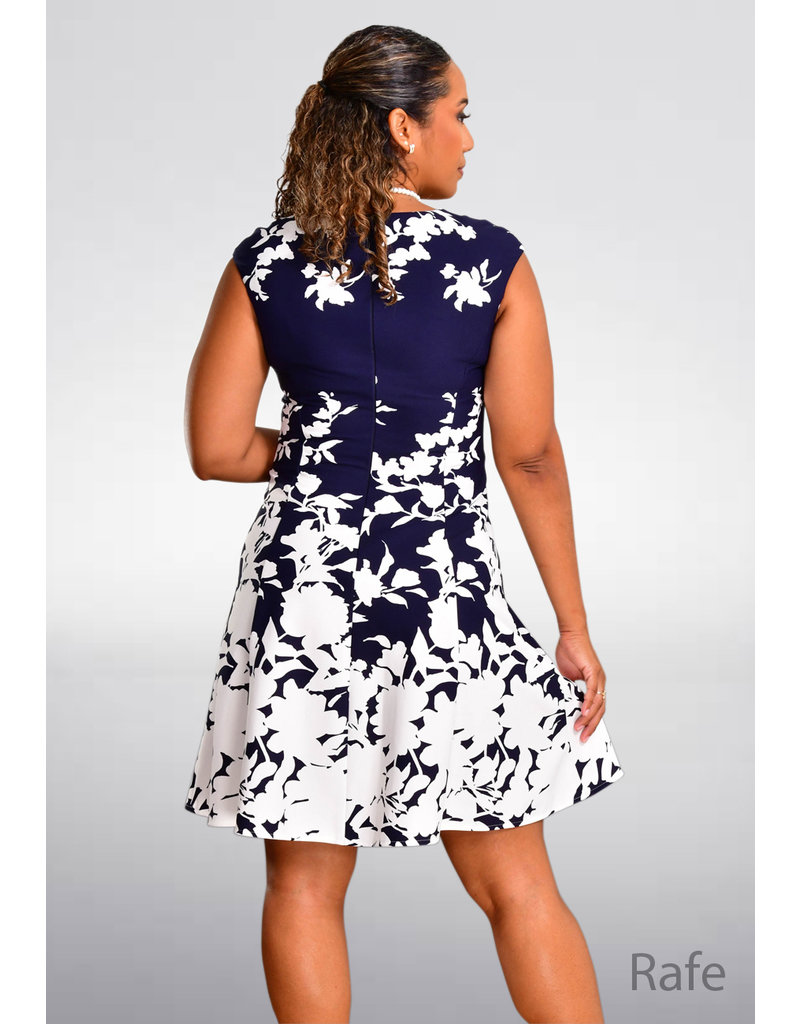 RAFE-Floral Fit & Flare Armhole Dress