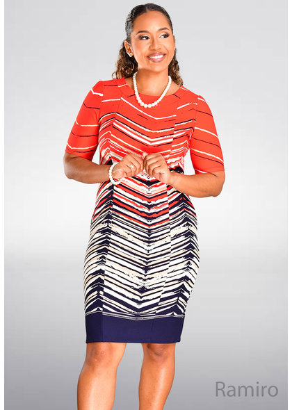 RAMIRO- Printed Sheath Dress