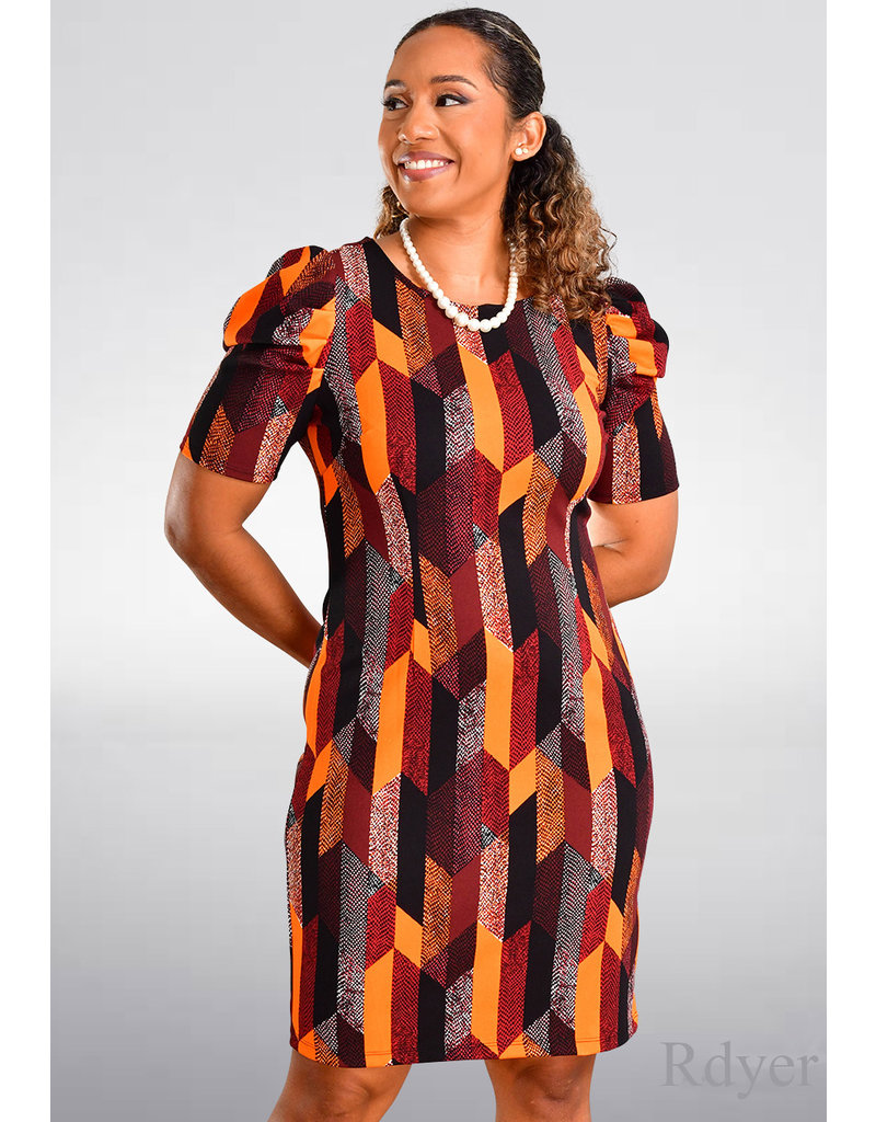 RYDER- Printed Dress With Gather Sleeves