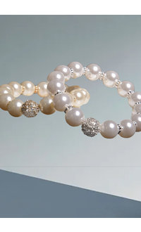 Hope Collection Pearl Bracelet with Rhinestone Ball