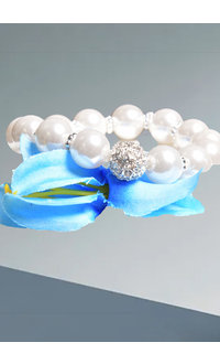 Hope Collection Pearl Bracelet with Rhinestone Ball