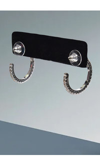 Cherie NEW YORK Hoop Earrings with Rhinestones