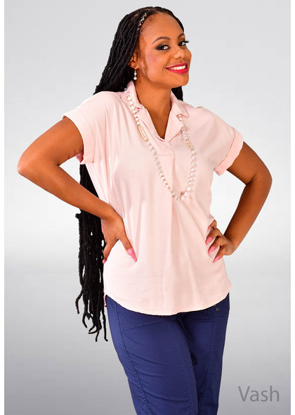 DASH VASH- Solid Top with Botton Down Back