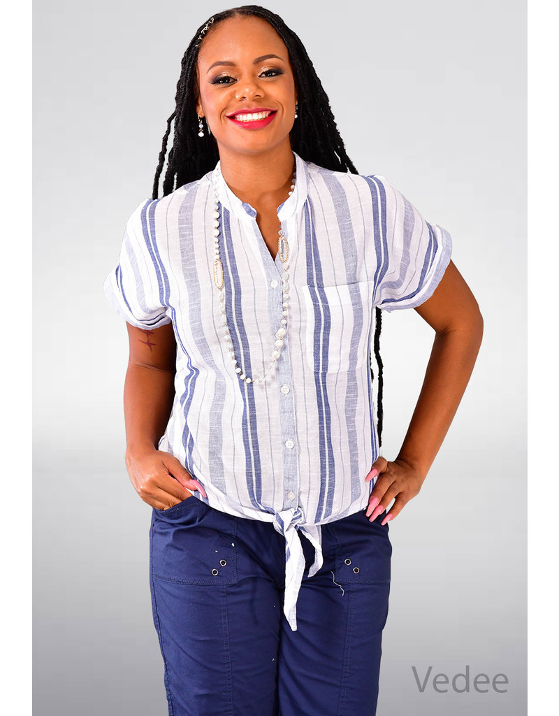 DASH VEDEE- Stripe Top with Pocket