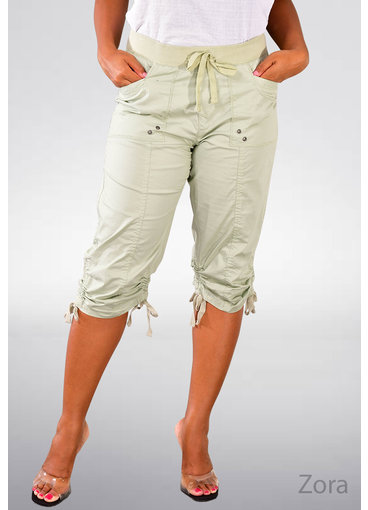 ZECO- Plus Size Pull Up Pants with Pockets 