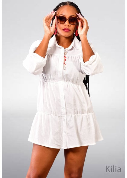 ARIA KILIA- Shirt Dress with Long Sleeves