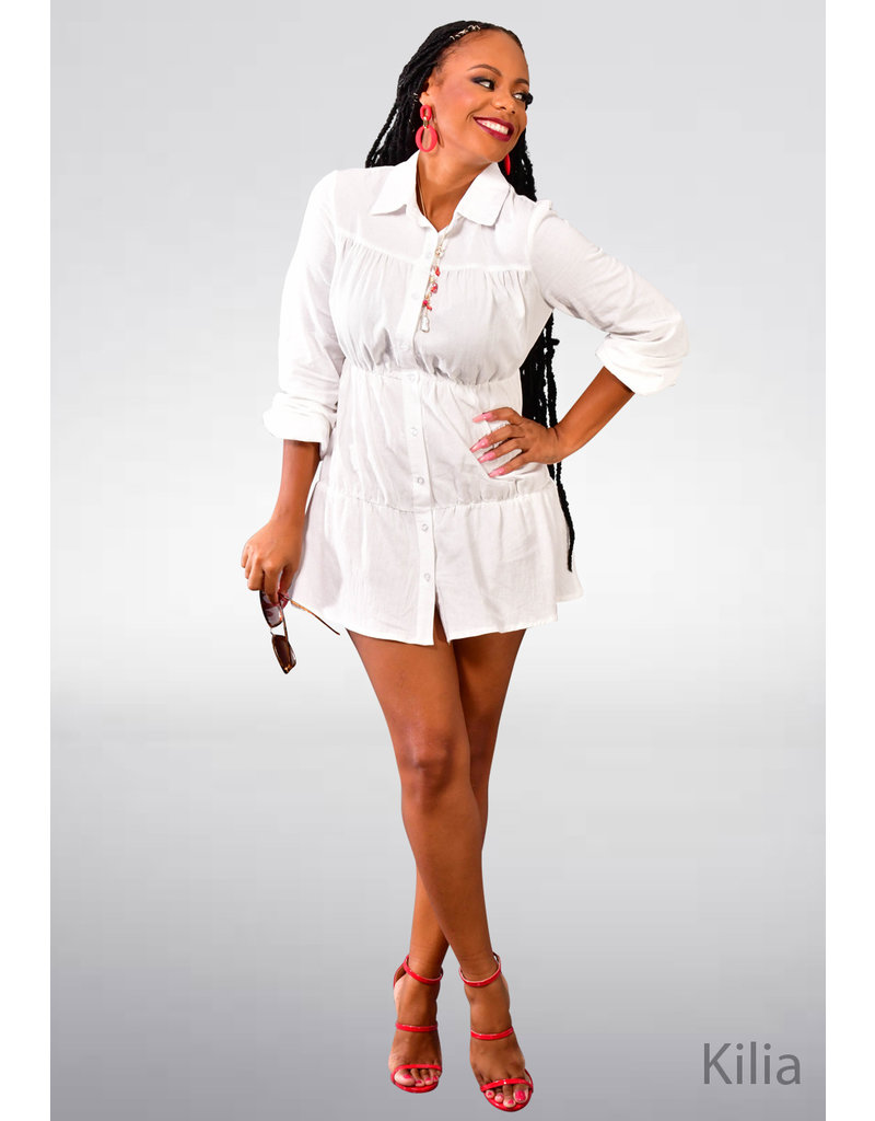 ARIA KILIA- Shirt Dress with Long Sleeves