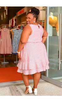 Julia Jordan NIPSY- Plus Size Striped Mini Dress