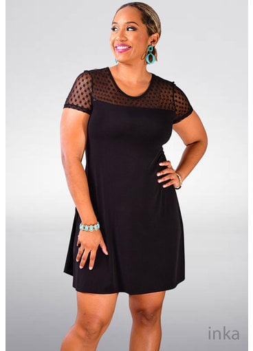 RESHADI-Plus Size Short Sleeve Wrap Ruffle Hem Dress 