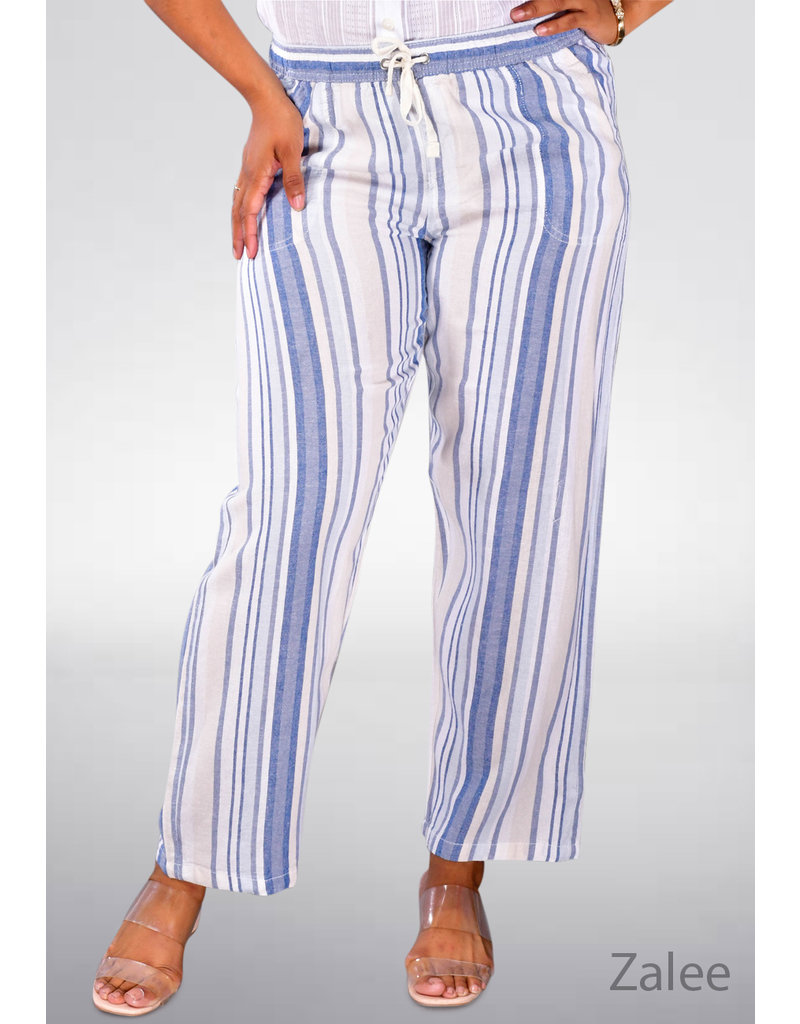DASH ZALEE- Stripe Linen Pants