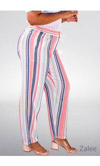 DASH ZALEE- Stripe Linen Pants