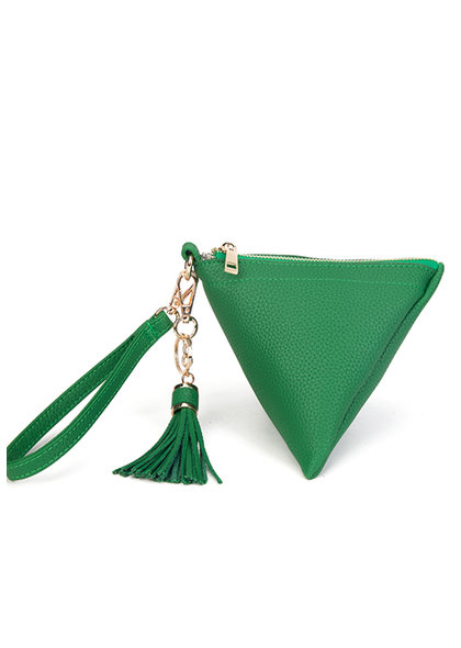 PROYA Pyramid Wristlet Bag with Tassel