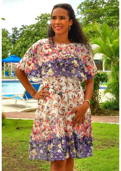 Maison Tara FRENIA- Printed Caplet Dress