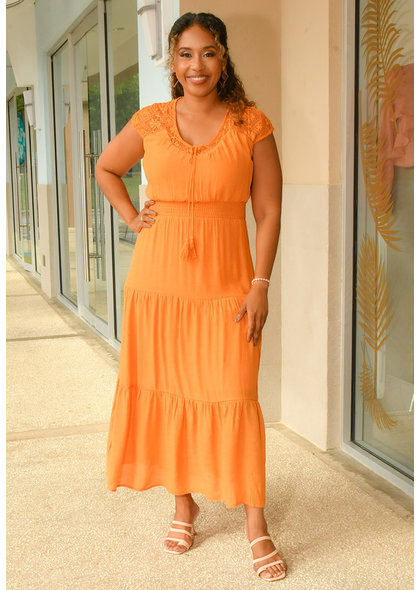 GIMANI- Maxi Dress with Lace Insert