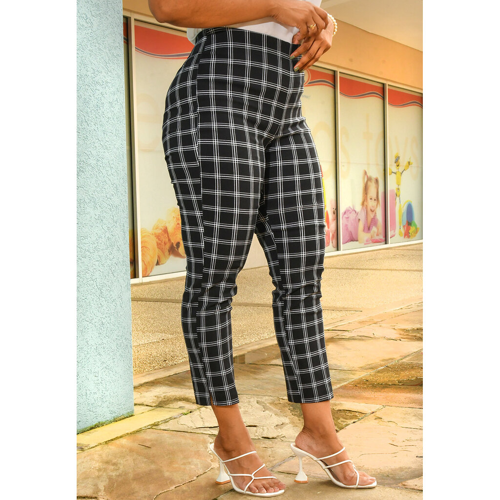 ZURIEL- Plaid Pull On Pants