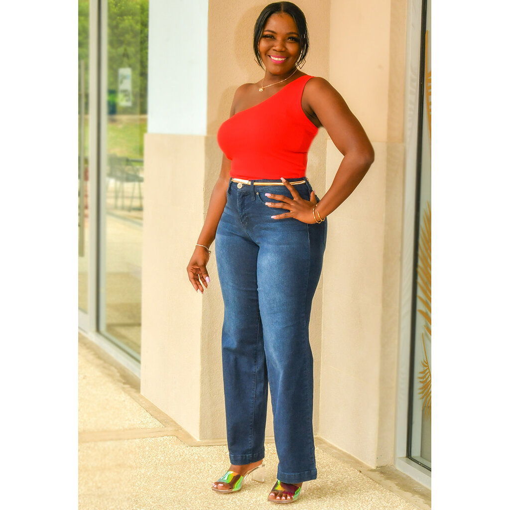 VENII- Solid 1 Shoulder Top