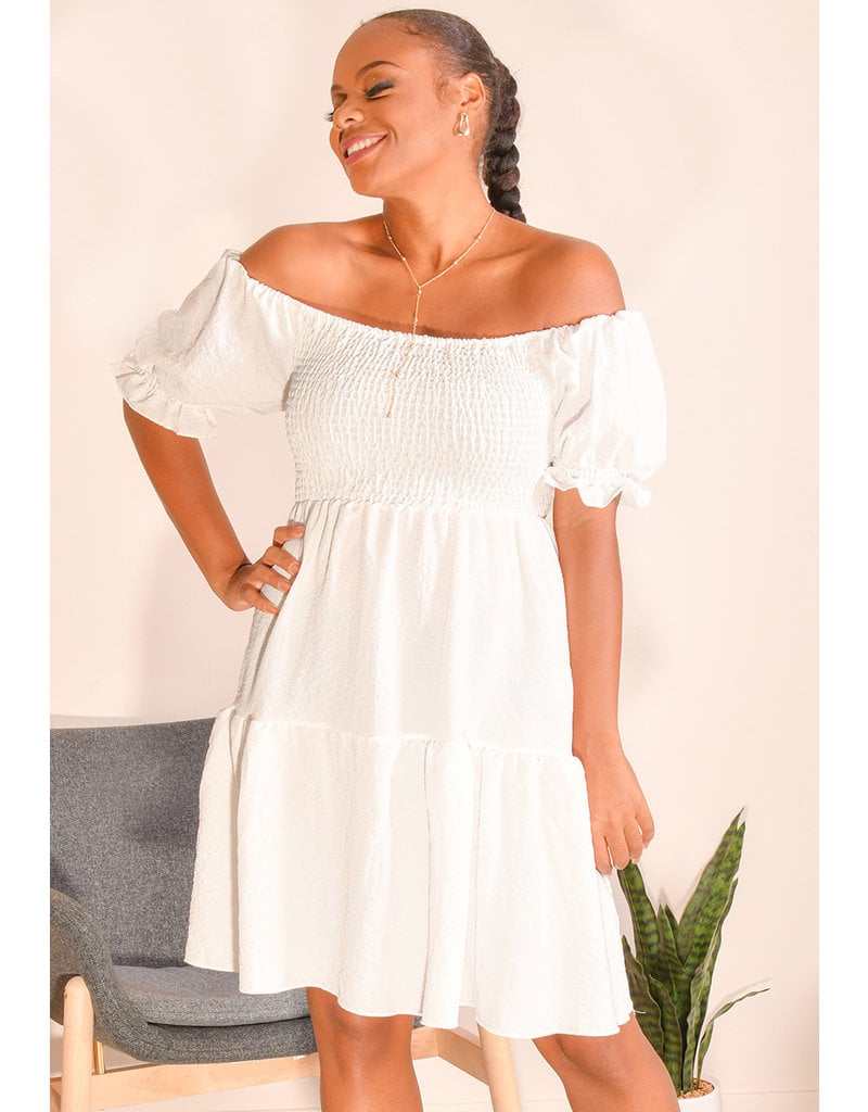 GETS OPILI- Elastic Top Puff Sleeve Dress