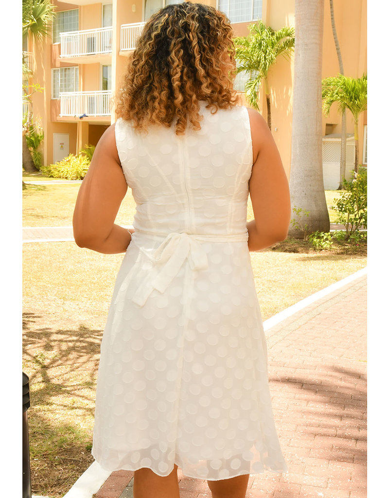 Jessica Rose RENIT- Sleeveless Dress with Circle Pattern