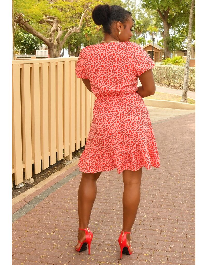 GETS OJENNY- Printed Puff Sleeve Dress