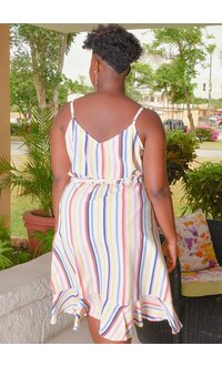 RITIA- Stripe Thin Strap Dress