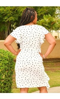 Maison Tara RITO- Polka Dot Frill Arm Dress