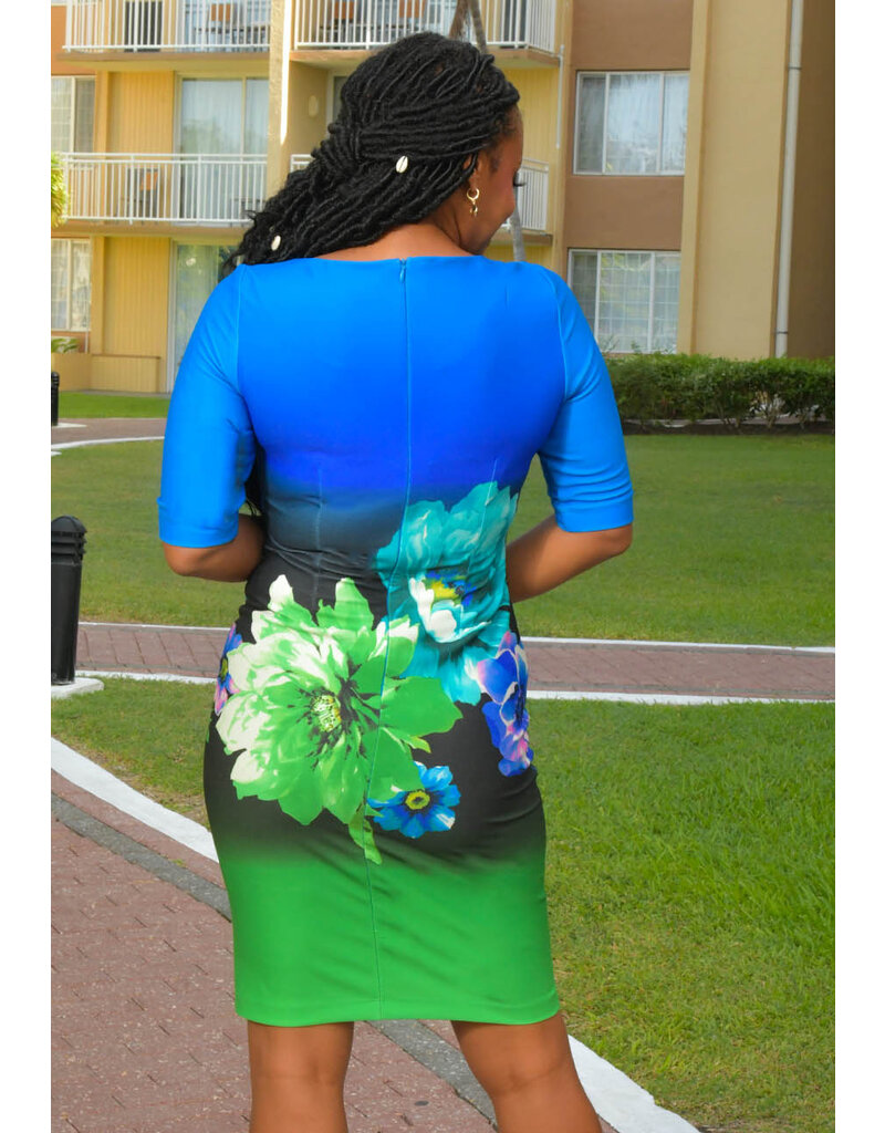 Maison Tara REYAN- Floral Short Sleeve Dress