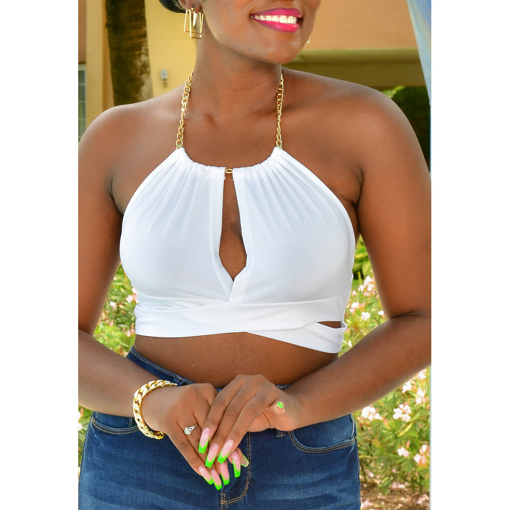 VITY- Halter Top with Chain