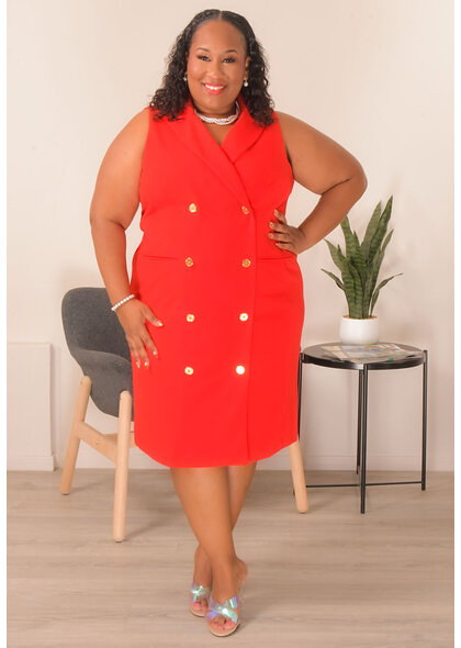 Shelby & Palmer ROPIO- Plus Size Armhole Jack Look Dress