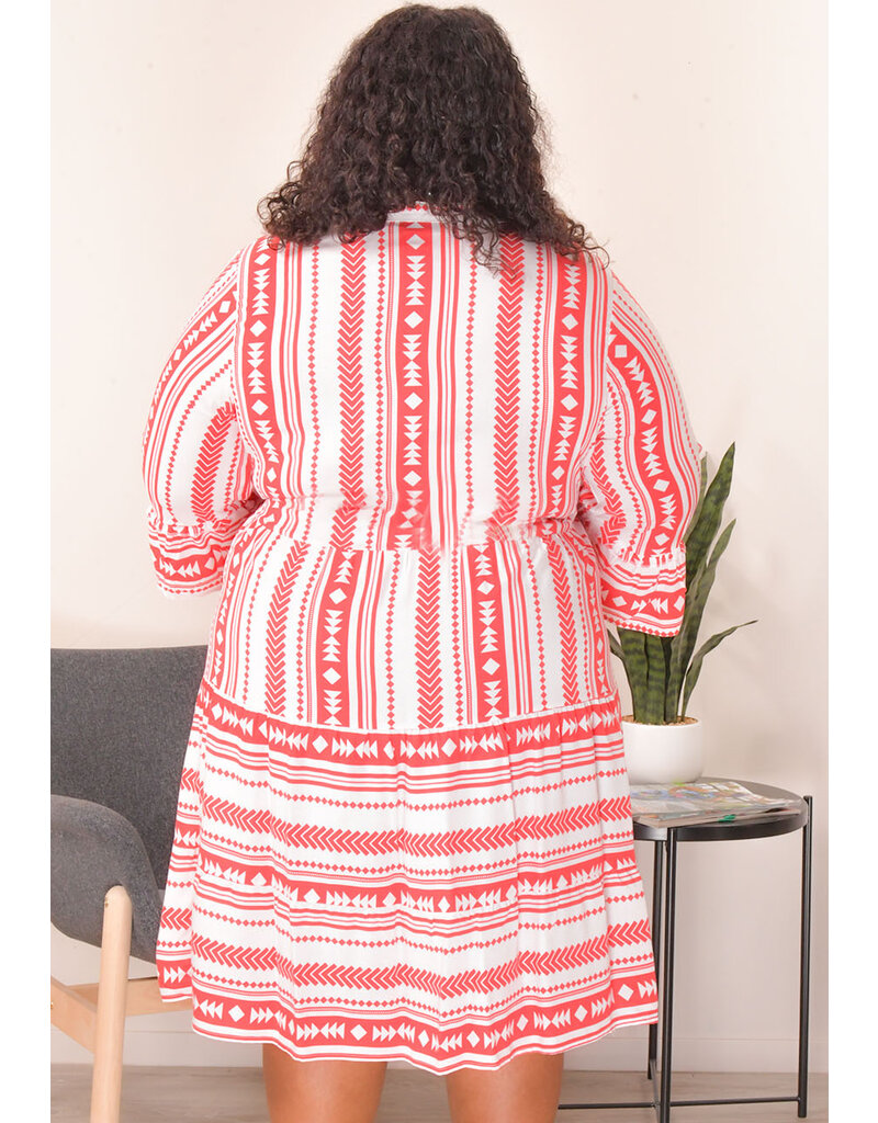 MLLE Gabrielle KEELIO- Plus Size 3/4 Sleeve Dress