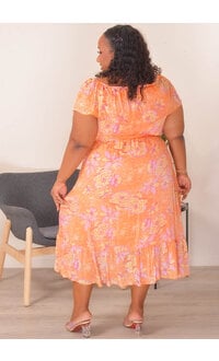 MLLE Gabrielle GEMMA- Plus Size Pop Over Hi Low Dress