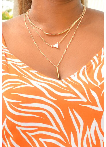 ADORE Layer Geometric Pendant Necklace