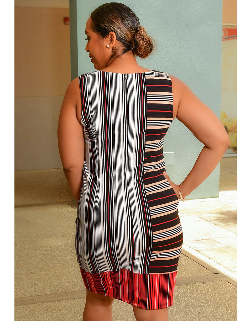 RAGNI- Multi Striped Armhole Dress