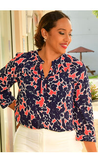 Jessica Rose VINA- Printed Top with 3/4 Sleeve