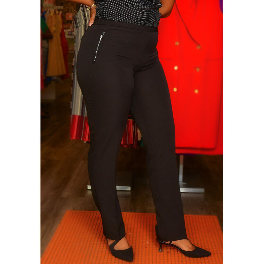 ZENDER- Pull On Pants with Zip Pockets