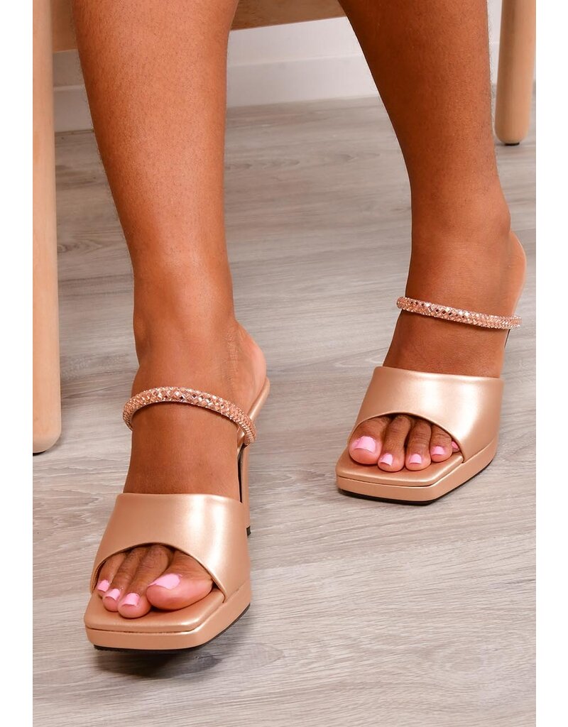 Grace Success Stiletto Shoes with Rhinestone Strap