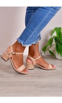 Grace Success Chunky Heel Shoes with Over Lap Strap