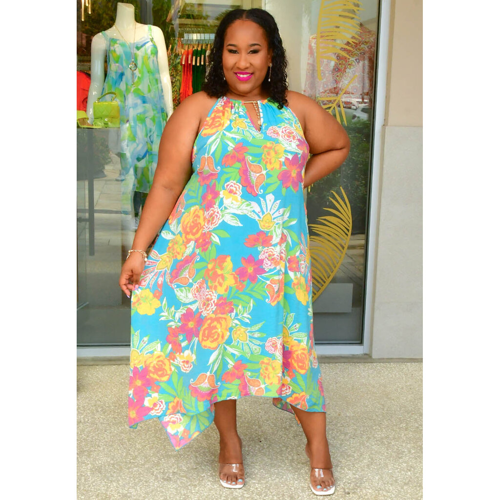 GARY- Plus Size Plus Size Dress with Keyhole
