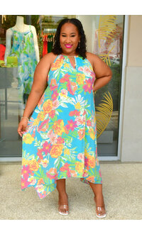 MLLE Gabrielle GARY- Plus Size Plus Size Dress with Keyhole