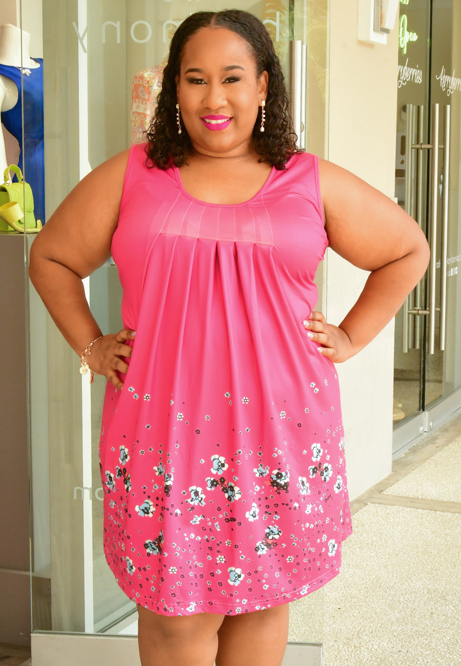  Plus Size Pink Dress