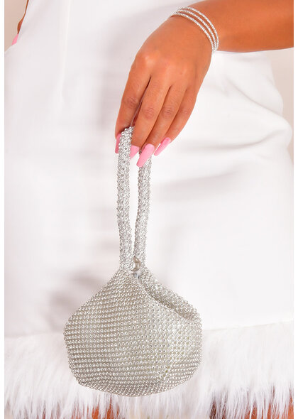 GETS Soft All Rhinestone Bag with Wristlet